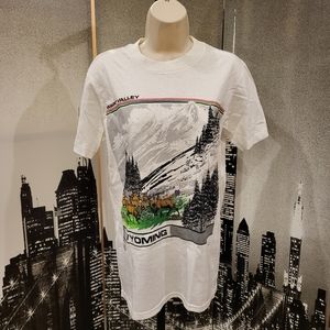 Stedman new vintage size small white tee shirt from Wyoming